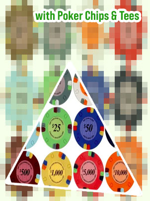 Poker chips numbered