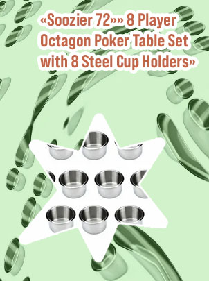 Poker table cup holders