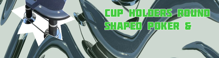 Poker table with cup holders